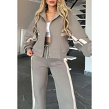 Tweedelige Set met Ritsjack en Wijde Broek