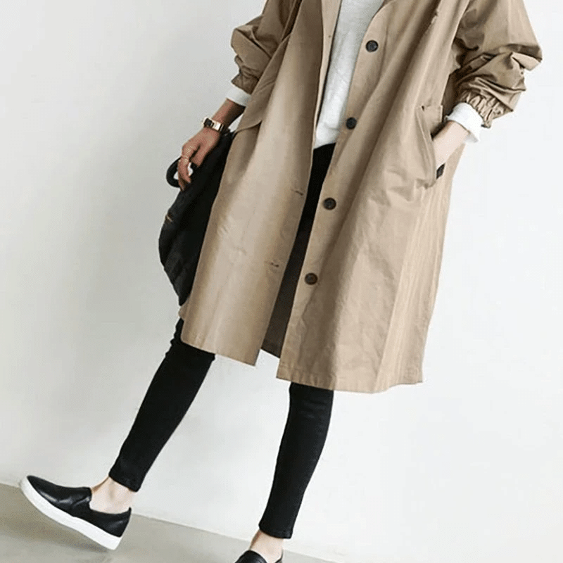 Oversized Lange Jas met Capuchon