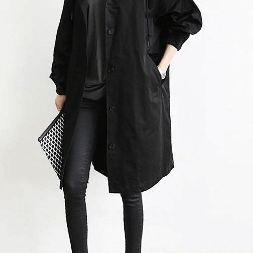Oversized Lange Jas met Capuchon