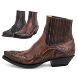 Cowboy Boots met Borduurwerk en Elastische Inzet