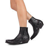 Cowboy Boots met Borduurwerk en Elastische Inzet