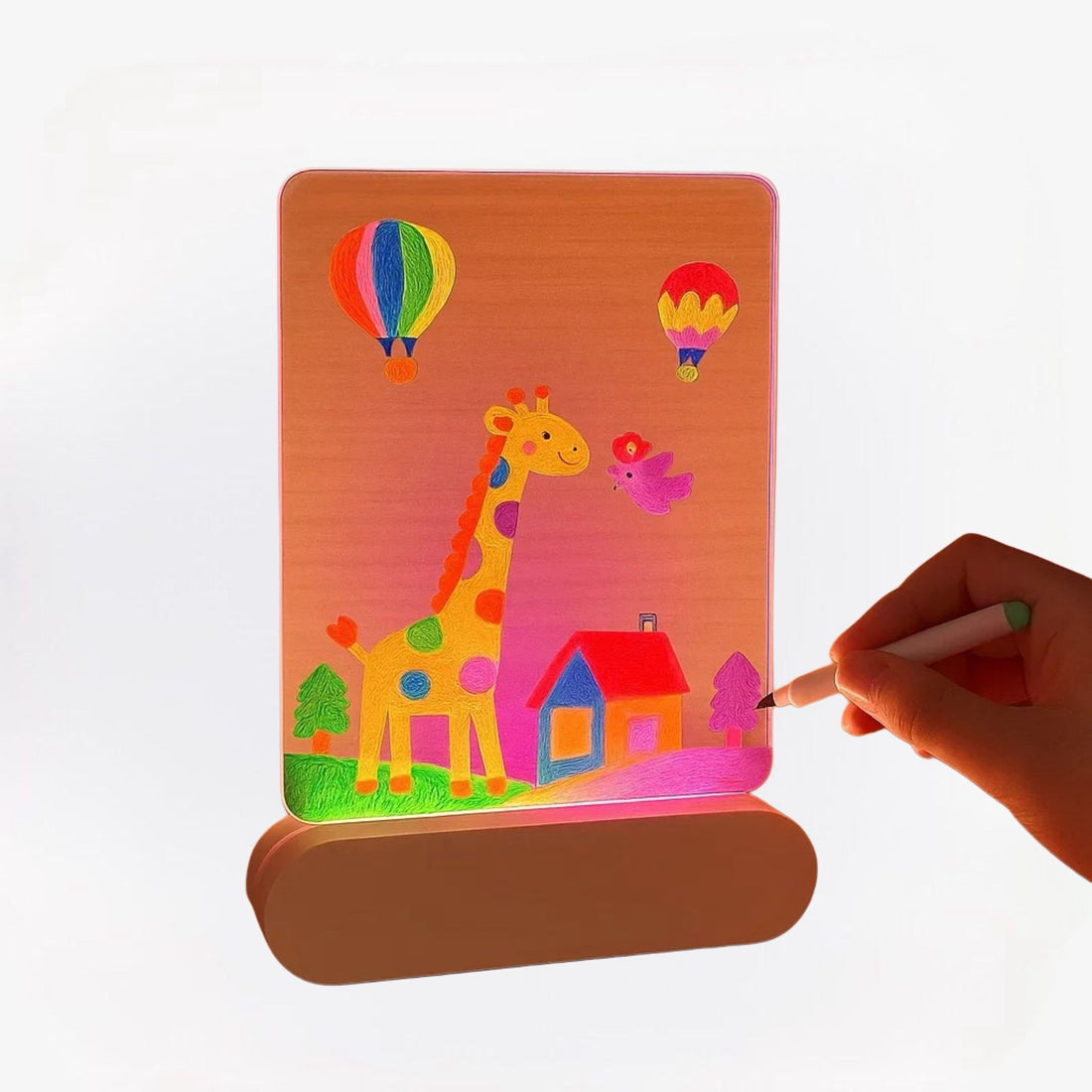 MagicSketch Montessori LED tekenbord – educatief speelgoed, herbruikbaar en stimuleert creativiteit, tekenen en fijne motoriek bij kinderen.
