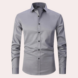 Heren Overhemd Slim Fit met Stretch en Lange Mouwen
