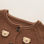 MiniCuddle meisjes tweedelige winterset met schattige beertjesprint, gemaakt van warme en zachte stof – comfortabele en knusse outfit voor koude dagen.