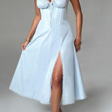Elegante Midi Jurk met Split