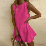 Zomerse Mouwloze Mini Jurk met Print