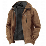 Heren winterjas met slim fit en zachte voering