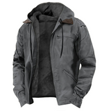 Heren winterjas met slim fit en zachte voering