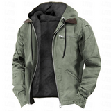 Heren winterjas met slim fit en zachte voering
