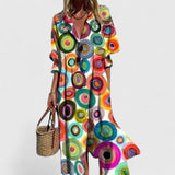Maxi Blousejurk met Botanische Print