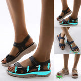 Dames Sandalen met Dubbele Klittenbandsluiting